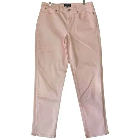 Talbots Factory Simply Flattering BOYFRIEND Jeans Size 6 Pink Denim Mid Rise - Picture 1 of 8
